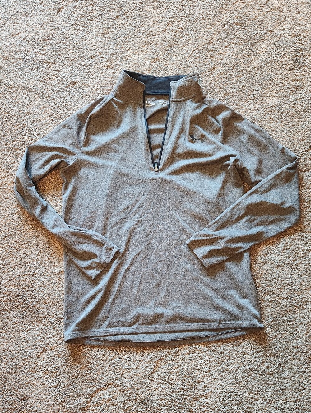 Under Armour Heather Gray Half-Zip Pullover - Picture 1 of 3